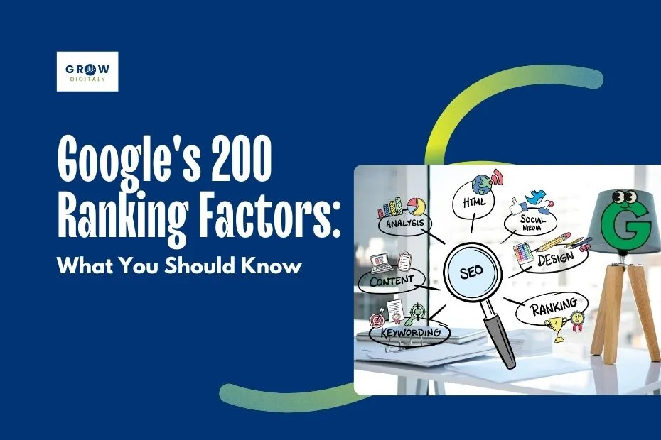 Google's 200 Ranking Factors What You Should Know- Grow Digitaly